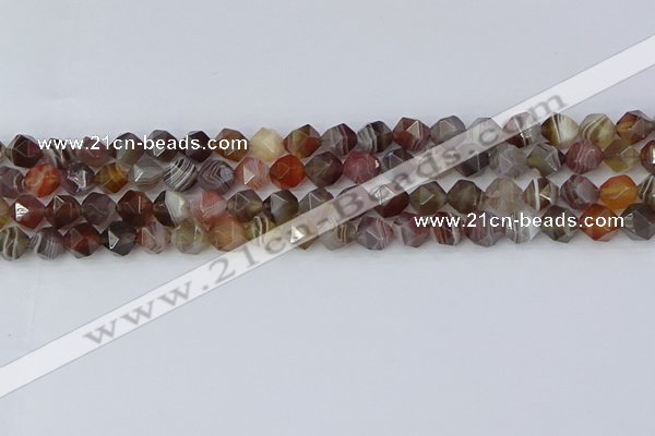 CAA1007 15.5 inches 6mm faceted nuggets botswana agate beads