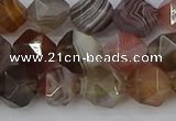 CAA1008 15.5 inches 8mm faceted nuggets botswana agate beads