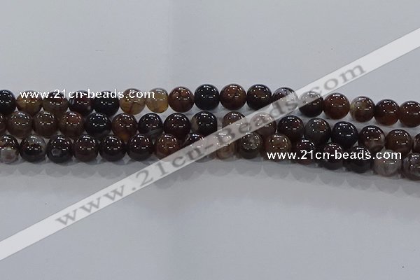 CAA1038 15.5 inches 10mm round dragon veins agate beads wholesale