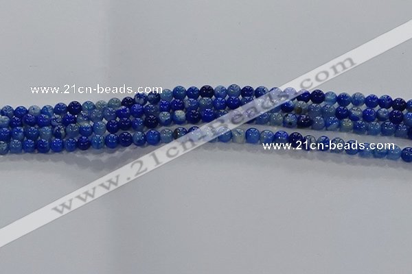 CAA1060 15.5 inches 4mm round dragon veins agate beads wholesale