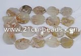 CAA1127 15.5 inches 25*35mm - 35*45mm freeform sakura agate beads