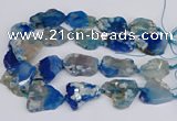 CAA1128 15.5 inches 25*35mm - 35*45mm freeform sakura agate beads
