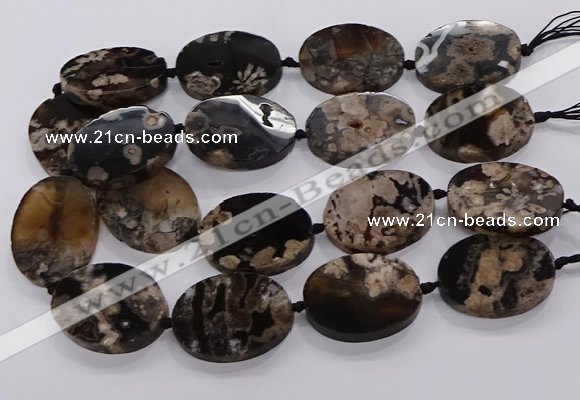 CAA1205 15.5 inches 30*40mm oval sakura agate gemstone beads