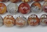 CAA1223 15.5 inches 10mm round gold mountain agate beads