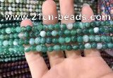 CAA1590 15.5 inches 4mm round banded agate beads wholesale
