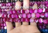 CAA1657 15.5 inches 10mm faceted round banded agate beads