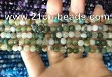 CAA1670 15.5 inches 6mm faceted round banded agate beads
