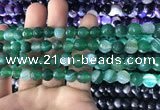 CAA1676 15.5 inches 8mm faceted round banded agate beads
