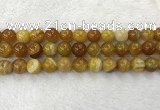 CAA1855 15.5 inches 14mm round banded agate gemstone beads