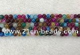 CAA2031 15.5 inches 6mm round banded agate gemstone beads