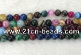 CAA2034 15.5 inches 12mm round banded agate gemstone beads