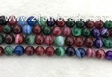 CAA2044 15.5 inches 12mm round banded agate gemstone beads