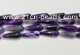 CAA2071 15.5 inches 10*30mm teardrop agate beads wholesale