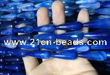 CAA2100 15.5 inches 10*30mm faceted teardrop agate beads