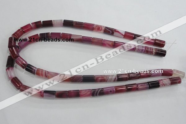 CAA215 15.5 inches 8*12mm column madagascar agate beads