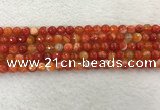 CAA2226 15.5 inches 6mm faceted round banded agate beads