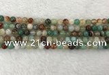CAA2301 15.5 inches 6mm round banded agate gemstone beads