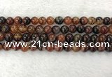 CAA2321 15.5 inches 10mm round banded agate gemstone beads