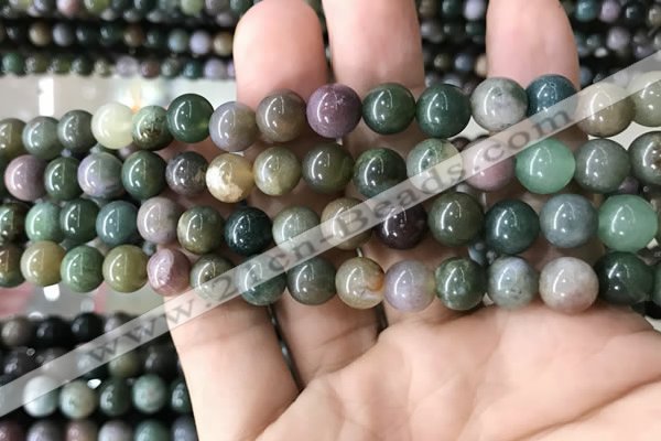 CAA2365 15.5 inches 8mm round Indian agate beads wholesale