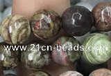 CAA2386 15.5 inches 8mm faceted round ocean agate beads wholesale