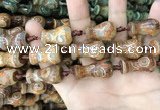 CAA2677 15.5 inches 15*23mm - 16*28mm vase-shaped tibetan agate dzi beads