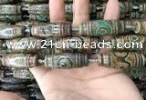 CAA2707 15.5 inches 14*38mm - 16*43mm rice tibetan agate dzi beads