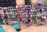 CAA2847 15 inches 4mm faceted round fire crackle agate beads wholesale