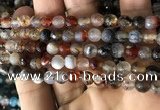 CAA2925 15 inches 6mm faceted round fire crackle agate beads wholesale