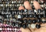 CAA3084 15 inches 10mm faceted round fire crackle agate beads wholesale