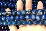 CAA3407 15 inches 12mm faceted round agate beads wholesale