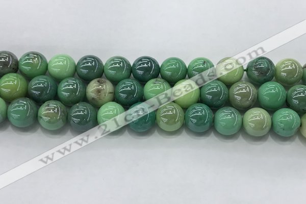 CAA3519 15.5 inches 12mm round AB-color grass agate beads wholesale