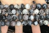 CAA3595 15.5 inches 12mm round black zebra agate beads wholesale