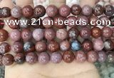 CAA3623 15.5 inches 10mm round Portuguese agate beads wholesale