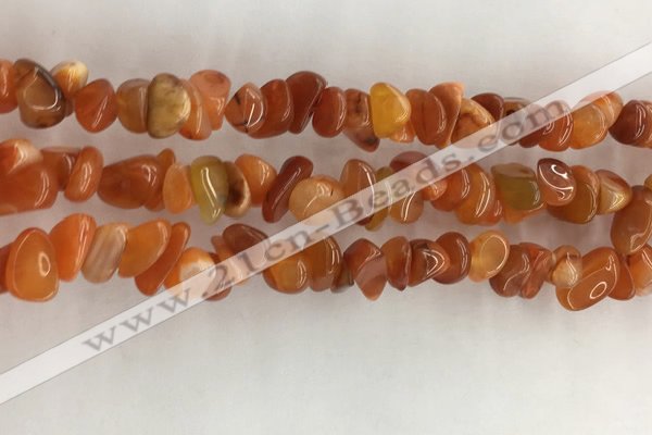 CAA3806 15.5 inches 4*6mm - 8*10mm chips red agate beads wholesale