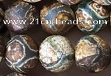 CAA3871 15 inches 8mm round tibetan agate beads wholesale
