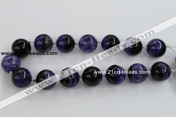 CAA408 15.5 inches 24mm round agate druzy geode gemstone beads