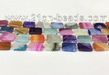 CAA4424 15.5 inches 13*18mm rectangle agate druzy geode beads