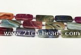 CAA4507 15.5 inches 20*40mm rectangle dragon veins agate beads
