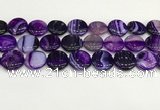 CAA4621 15.5 inches 20mm flat round banded agate beads wholesale