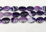 CAA4678 15.5 inches 18*25mm oval banded agate beads wholesale