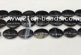 CAA4683 15.5 inches 18*25mm oval banded agate beads wholesale