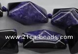 CAA469 15.5 inches 19*19*30mm pyramid agate druzy geode beads