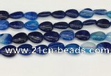CAA4707 15.5 inches 13*18mm flat teardrop banded agate beads wholesale