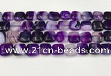 CAA4735 15.5 inches 12*12mm square banded agate beads wholesale
