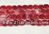 CAA4752 15.5 inches 16*16mm square banded agate beads wholesale