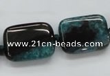 CAA485 15.5 inches 18*25mm rectangle agate druzy geode beads