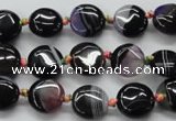 CAA493 15.5 inches 12mm flat round agate druzy geode beads