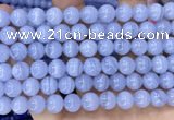 CAA5277 15.5 inches 8mm round natural blue lace agate beads