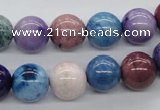 CAA54 15.5 inches 12mm round dyed white agate gemstone beads