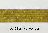 CAA5439 15.5 inches 6*8mm faceted rondelle agate gemstone beads